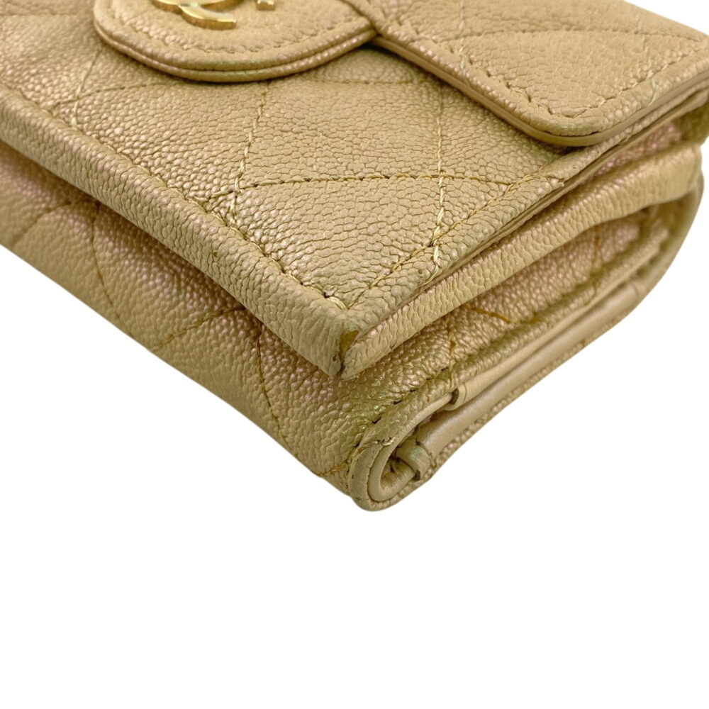 CHANEL Authentic Cream Caviar Leather Wallet - Picture 4 of 14